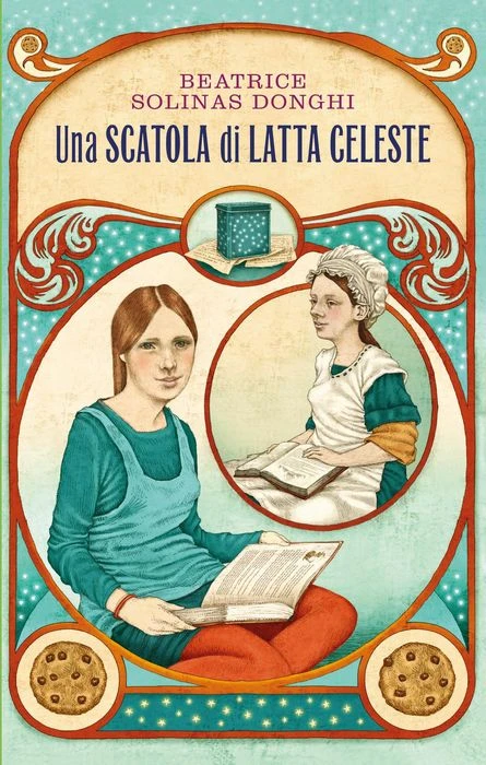 Una scatola di latta celeste