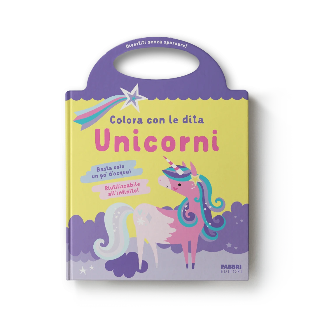 Colora con le dita. Unicorni