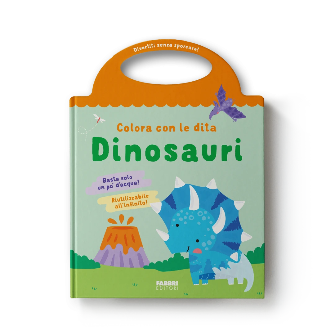 Colora con le dita. Dinosauri